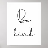 Wees vriendelijk minimalistisch poster (Voorkant)