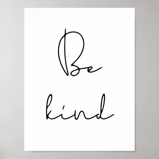 Wees vriendelijk minimalistisch poster (Voorkant)