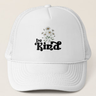 Wees Vriendelijk – Minimalistische Krachtige Zwart Trucker Pet