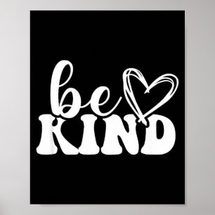Wees vriendelijk minimalistische liefde vriendelij poster