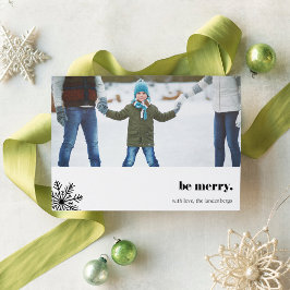 Wees vriendelijk | Moderne vakantiefotokaart Feestdagenkaart