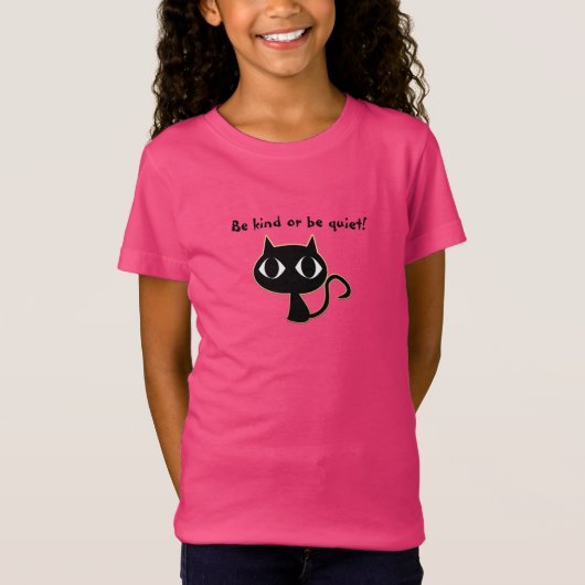 Wees vriendelijk of wees stil kind t-shirt (Voorkant)