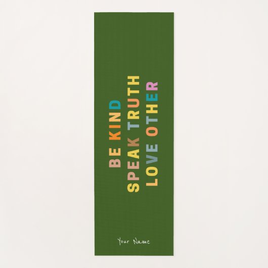 Wees vriendelijk om waarheid te spreken liefde and yogamat (Voorkant)