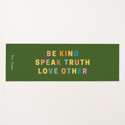 Wees vriendelijk om waarheid te spreken liefde and yogamat (Voorkant (horizontaal))