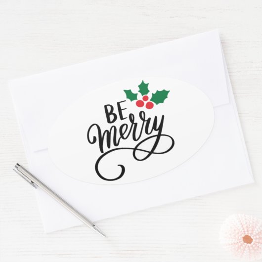 Wees vriendelijk ovale sticker