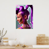 Wees vriendelijk paardehaar meisje poster (Keuken)