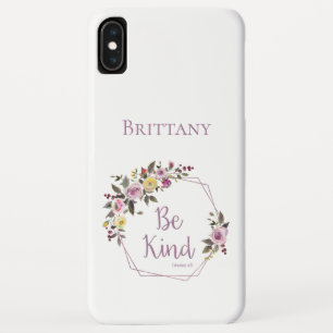 Wees Vriendelijk Paarse Gele Bloemige Waterverf Case-Mate iPhone Case