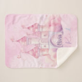 Wees vriendelijk paleis op de roze wolk sherpa deken (Voorkant (horizontaal))