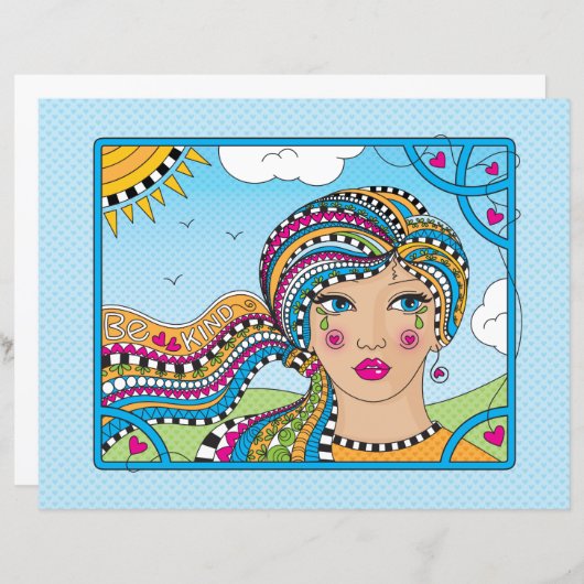 Wees vriendelijk_Platte papiervellen 11 x 8,5 inch (Voorkant / Achterkant)