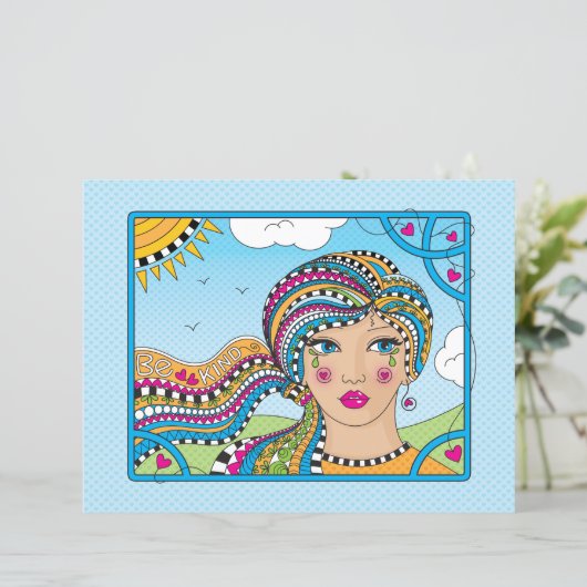 Wees vriendelijk_Platte papiervellen 11 x 8,5 inch (Staand voorkant)