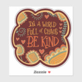 Wees vriendelijk Quote Modern Trendy Inspirivity S Sticker (Vel)