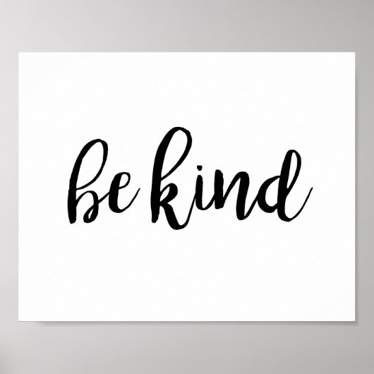 Wees vriendelijk Quote Typografie Inspirerend Kind Poster (Voorkant)