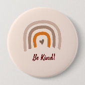 Wees vriendelijk Rainbow moderne kleurverscheidenh Ronde Button 4,0 Cm (Voorkant)