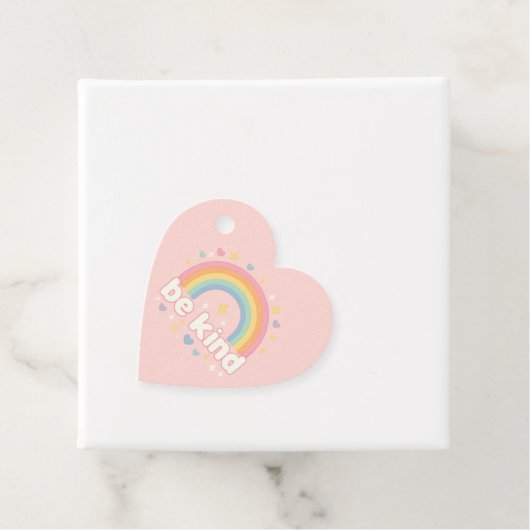 Wees vriendelijk - Rainbow Pastel Positivity Bedankjes Labels (In situ)