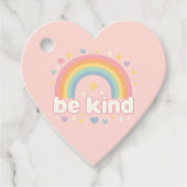 Wees vriendelijk - Rainbow Pastel Positivity Bedankjes Labels (Voorkant)