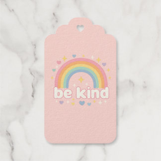 Wees vriendelijk - Rainbow Pastel Positivity Cadeaulabels