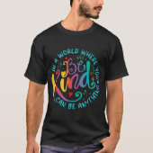 Wees Vriendelijk Regenboog Bloem T-shirt met Vrien (Voorkant)