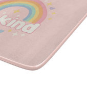 Wees Vriendelijk – Regenboog Pastel Positiviteit Snijplank (Hoek)