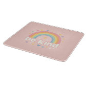 Wees Vriendelijk – Regenboog Pastel Positiviteit Snijplank (Hoek)