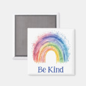 Wees vriendelijk regenboogmagneet magneet (Voorkant / Achterkant)