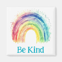 Wees vriendelijk regenboogmagneet