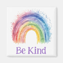 Wees vriendelijk regenboogmagneet