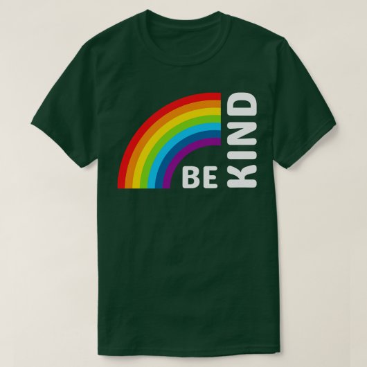 Wees vriendelijk Retro Rainbow T-shirt (Design voorkant)