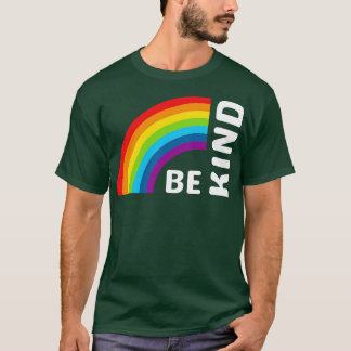Wees vriendelijk Retro Rainbow T-shirt