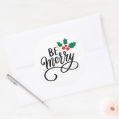 Wees vriendelijk ronde sticker (Envelop)