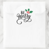 Wees vriendelijk ronde sticker (Tas)