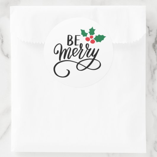 Wees vriendelijk ronde sticker (Tas)