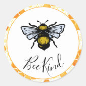 Wees Vriendelijk Ronde Sticker (Voorkant)