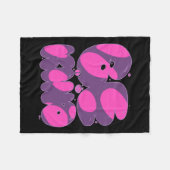 Wees vriendelijk roze en Paarse Sticker Fleece Deken (Voorkant (Horizontaal))