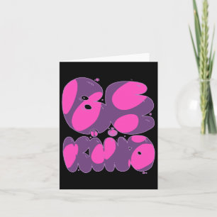 Wees vriendelijk roze en Paarse Sticker Kaart