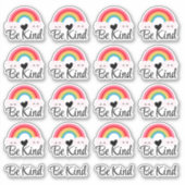 Wees vriendelijk Schattige Rainbow Heart Sticker P (Voorkant)