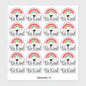 Wees vriendelijk Schattige Rainbow Heart Sticker P (Vel)