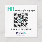 WEES VRIENDELIJK, SCHITTER HELDER! VIERKANT VISITE VIERKANTE VISITEKAARTJE (Achterkant)