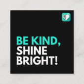 WEES VRIENDELIJK, SCHITTER HELDER! VIERKANT VISITE VIERKANTE VISITEKAARTJE (Voorkant)