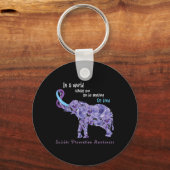 Wees vriendelijk Semicolon Suicide Prevention Awar Sleutelhanger (Voorkant)