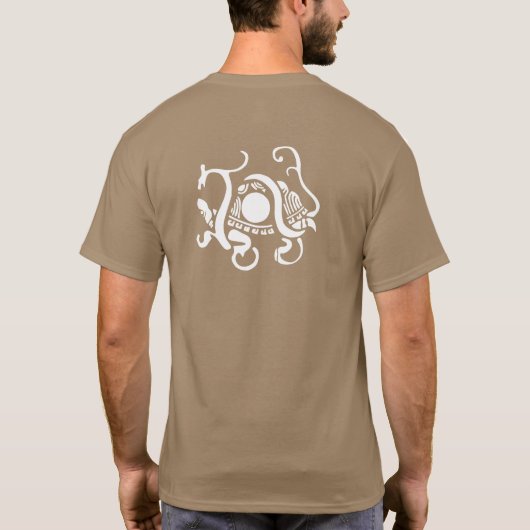 Wees vriendelijk - Snake & Turtle qigong design - T-shirt (Achterkant)