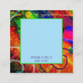 "Wees vriendelijk" - Soort inspiratie-vriendenkaar Vierkante Visitekaartje (Achterkant)