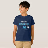 Wees vriendelijk, steun. Liefde. autisme Kinder T- T-shirt (Voorkant volledig)