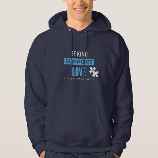 Wees vriendelijk, steun, liefde, autisme Pullover (Voorkant)