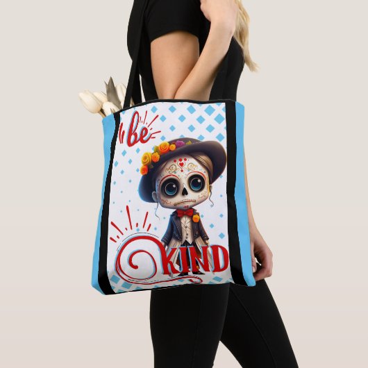 Wees vriendelijk Sugar Skull Tas (Dichtbij)