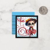 Wees vriendelijk Suiker Schedel Notitiekaartje (Voorkant / Achterkant in situ)