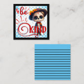 Wees vriendelijk Suiker Schedel Notitiekaartje (Voorkant / Achterkant)