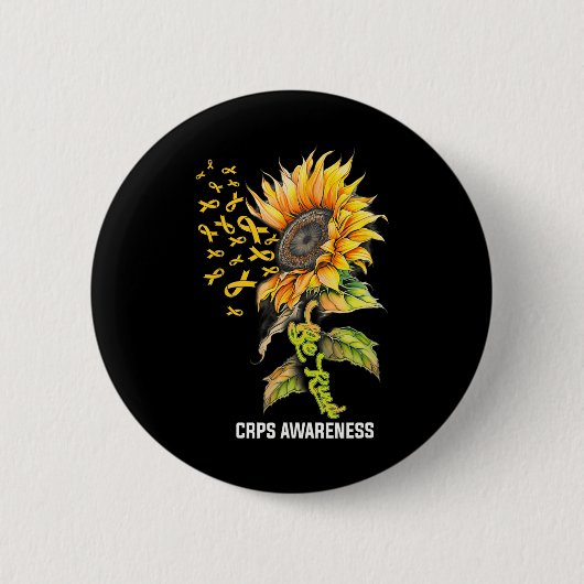 Wees vriendelijk Sunflower Crops Bewustzijn Ronde Button 5,7 Cm (Voorkant)
