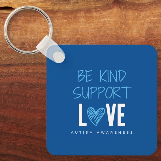 wees vriendelijk.support.liefde voor autisme Sleut Sleutelhanger (Voorkant)