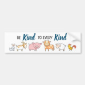 Wees vriendelijk tegen alle soorten Vegaanse schat Bumpersticker (Voorkant)