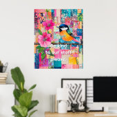 Wees vriendelijk tegen ons personeel alstublieft poster (Thuiskantoor)